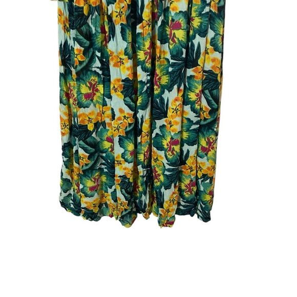 Go Softly Floral Green and Yellow Dress Woman’s Size 3X - Picture 7 of 8